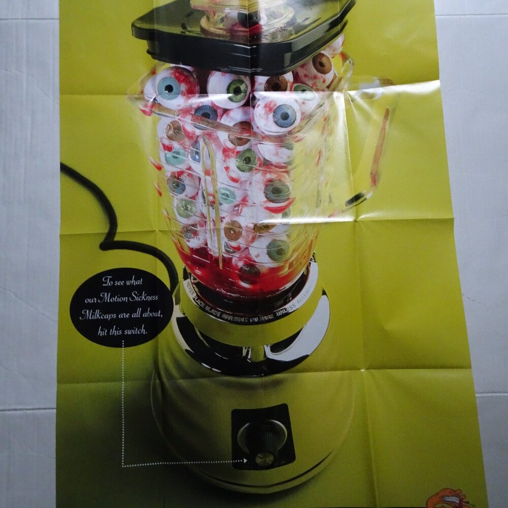 Milk Cap Motion Sickness Pinnacle SLUG MILK CAPS POGS Folded Promo Poster - 1995